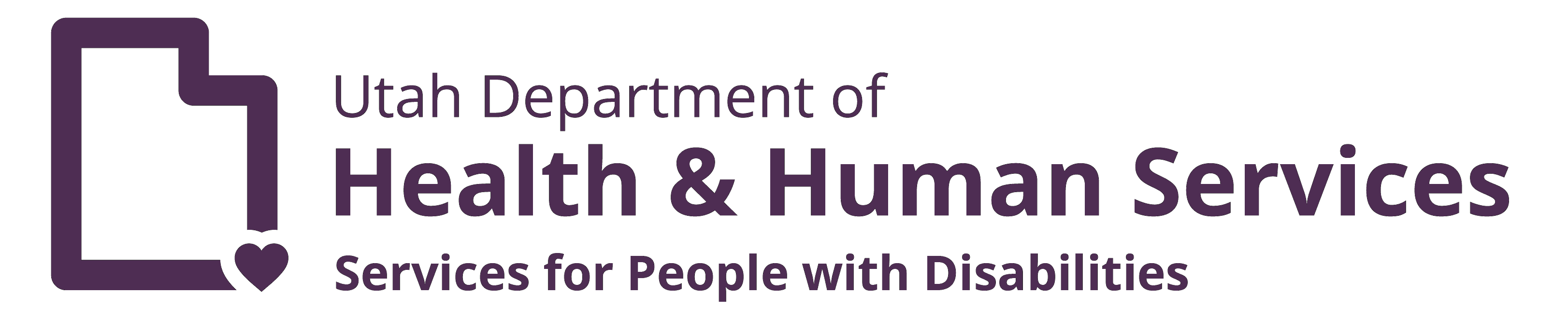 DHHS Services for people with disabilities logo. Link opens in a new tab to dspd dot Utah dot gov