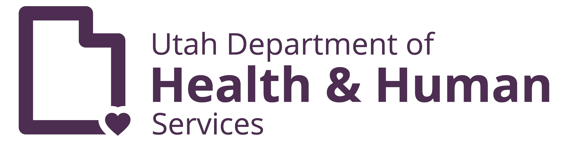 DHHS logo. Link opens in new tab to sumh dot Utah dot gov